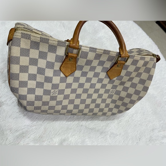 Louis Vuitton Speedy 30 Damier Azur Boston Back Checkered Pattern. Made in USA - Picture 8 of 17